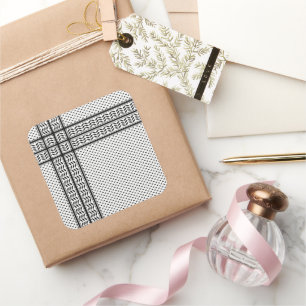 Adesivo Quadrado Símbolo Keffiyeh do Padrão de Resistência Palestin