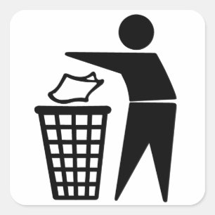 Adesivo Quadrado Símbolo Não Litro