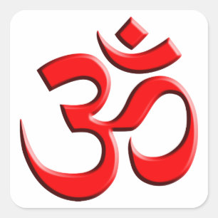 Adesivo Quadrado Símbolo OM