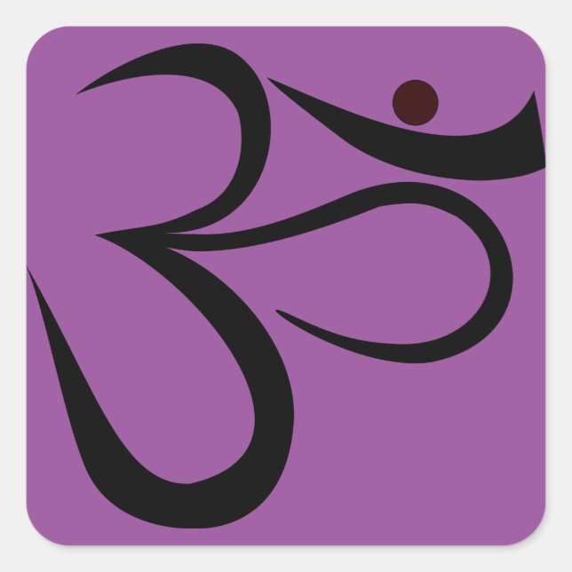 Adesivo Quadrado Símbolo Om (Frente)