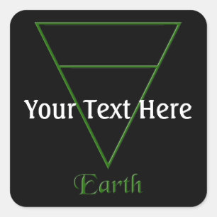 Adesivo Quadrado Símbolo pagão do elemento da terra de Falln