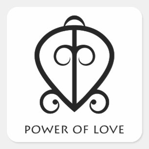 Adesivo Quadrado Símbolo Power of Love Adinkra