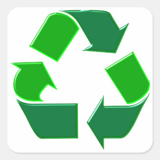 Adesivo Quadrado Símbolo recycling
