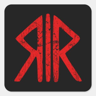 Adesivo Quadrado Símbolo religioso dos Deuses da Via Romana Antigui