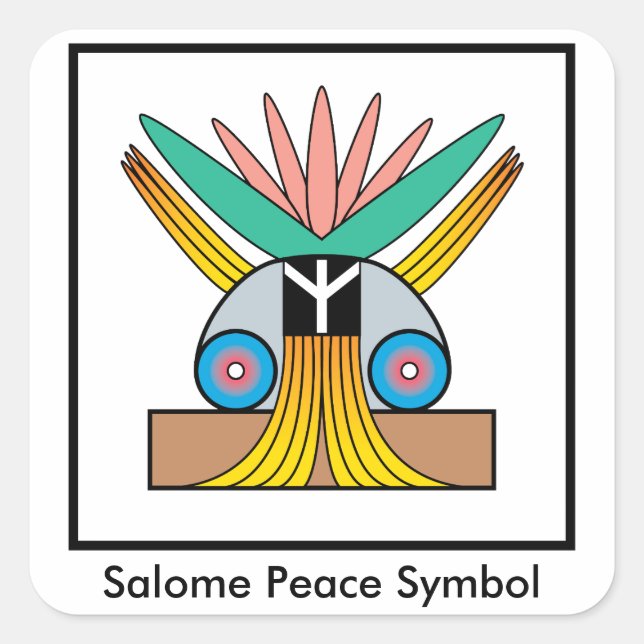 Adesivo Quadrado Símbolo Salome Peace Sticker (Frente)