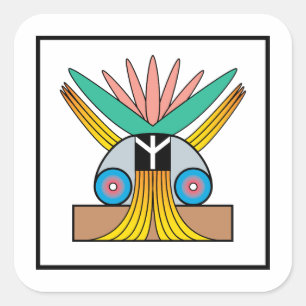 Adesivo Quadrado Símbolo Salome Peace Sticker