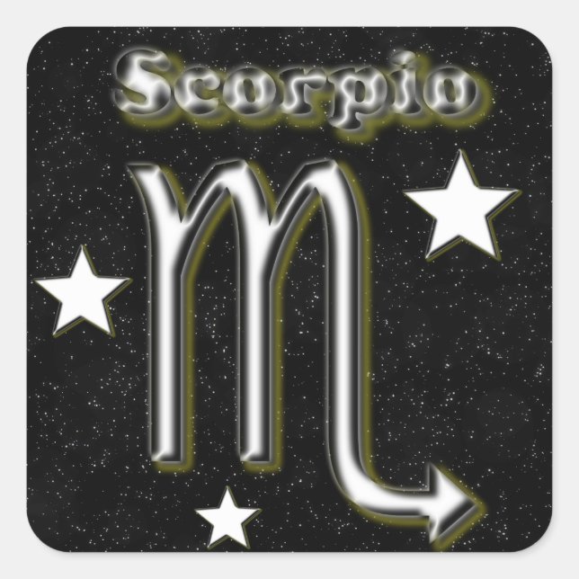 Adesivo Quadrado Símbolo Scorpio (Frente)