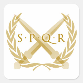 Adesivo Quadrado Símbolo SPQR