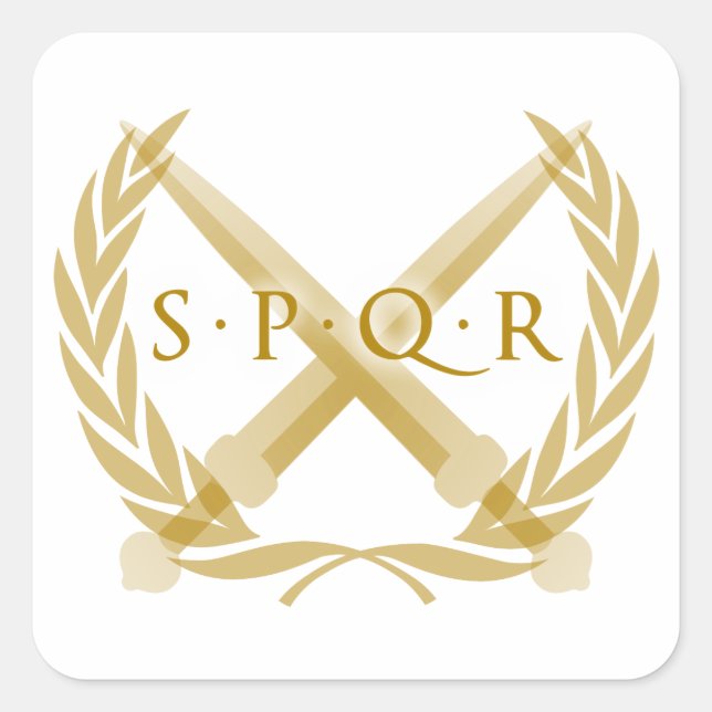 Adesivo Quadrado Símbolo SPQR (Frente)