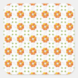 Adesivo Quadrado Símbolo sun letão tradicional design IX geométrico