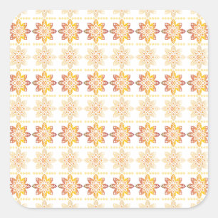 Adesivo Quadrado Símbolo sun letão tradicional design VIII geométri