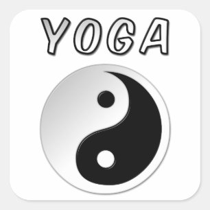 Adesivo Quadrado Símbolo Yoga com Yin Yang