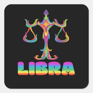 Adesivo Quadrado Símbolo Zodiac Libra Zodiac