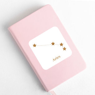 Adesivo Quadrado Símbolo Zodíaco Moderno - Leites Douradas  Eleme