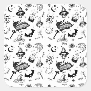 Adesivo Quadrado Símbolos mágicos
