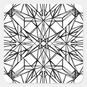 Adesivo Quadrado simetria geométrica