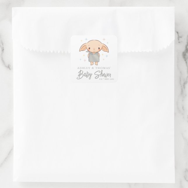 Adesivo Quadrado Simple Harry Potter - Dobby Baby Shower (Bolsa)