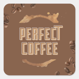 Adesivo Quadrado Simples Amante de Café café é minha linguagem do