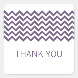 Adesivo Quadrado Simples Chevron Roxo Obrigado Stickers