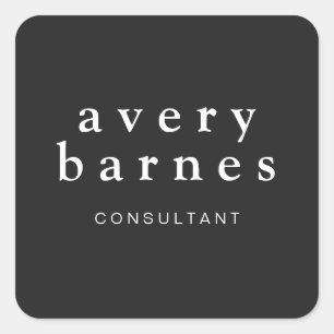 Adesivo Quadrado Simples criativo profissional preto moderno