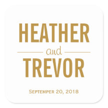 Simples Favor de Casamento Dourado