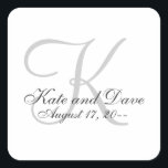 Adesivo Quadrado Simples Favor de Casamento Simples do Monograma El<br><div class="desc">Comece a ver os planos de casamento desta vez. Tio Sarah não terá nada a reclamar se ele conseguir um desses adesivos clássicos. Simplicidade no seu melhor. Design elegante e sofisticado. 3d Monograma para sua graduação, aniversário ou festa de casamento. Monogramas, texto, datas e nomes de casais são fáceis de...</div>