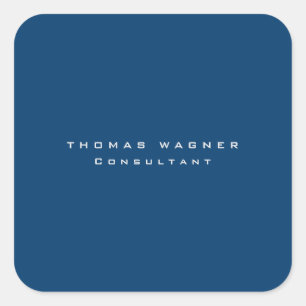 Adesivo Quadrado Simples minimalista de tendência azul