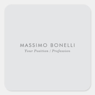 Adesivo Quadrado Simples Minimalista Elegante Moderno Cinza
