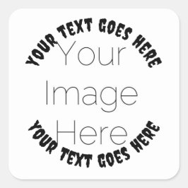 Adesivo Quadrado simples personalizado foto personalizado Halloween