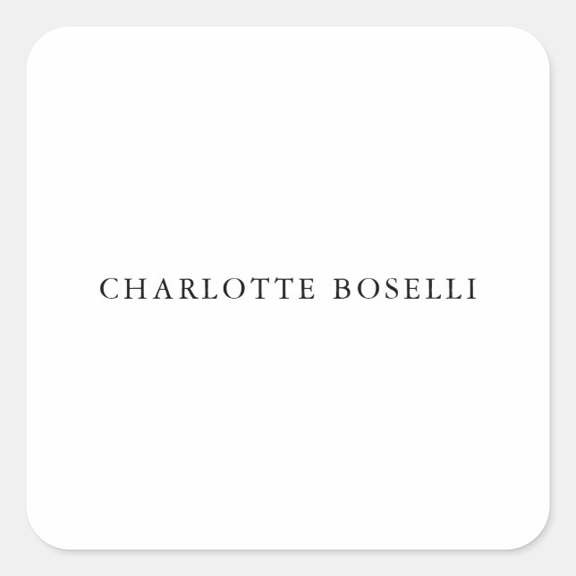 Adesivo Quadrado Simples profissional clássico elegante minimalista (Frente)