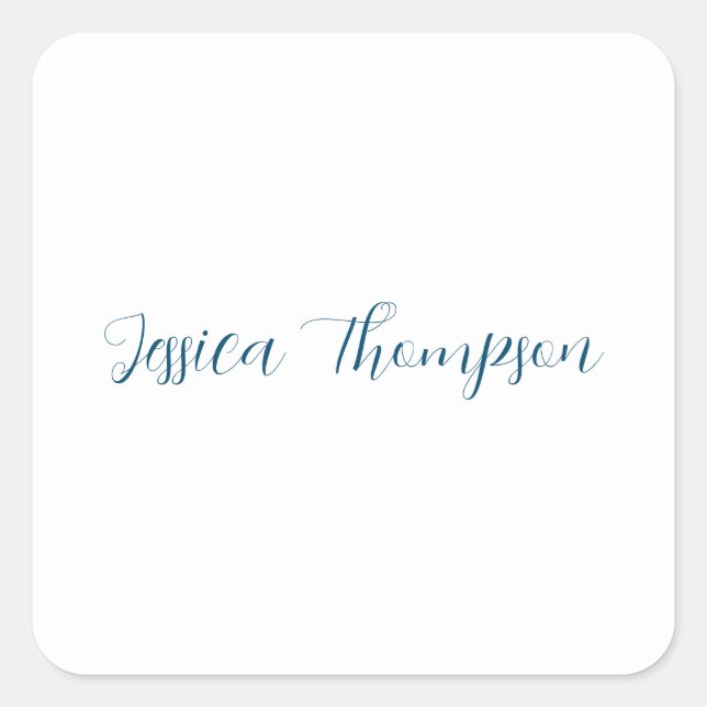 Adesivo Quadrado Simples profissional Elegante moderno (Frente)