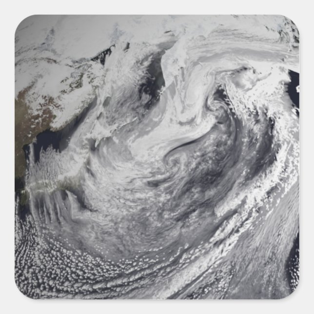 Adesivo Quadrado Simulação em nuvem de um dia solteiro (Frente)