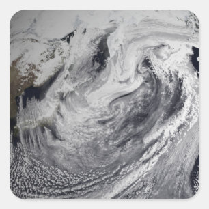 Adesivo Quadrado Simulação em nuvem de um dia solteiro