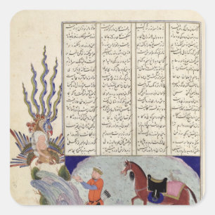 Adesivo Quadrado Simurgh oferece Zal, pai de Roustem