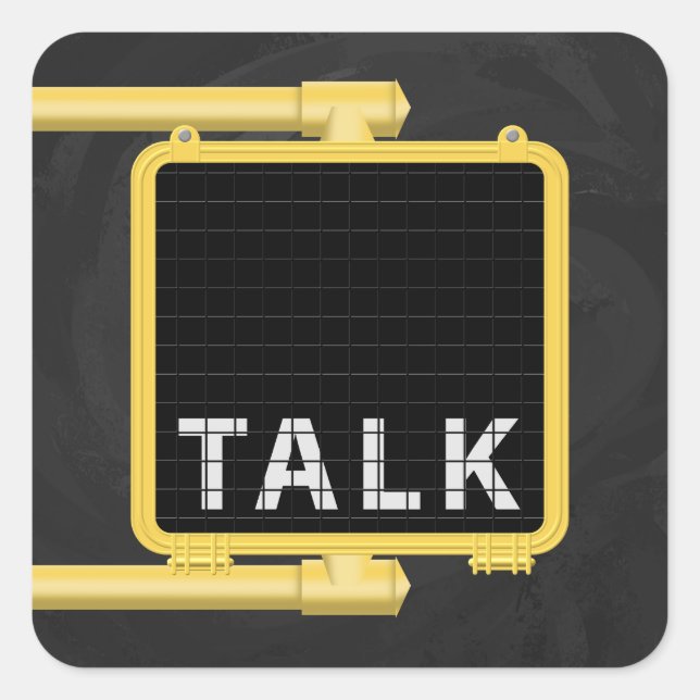 Adesivo Quadrado Sinal Crosswalk de Nova Iorque (Frente)