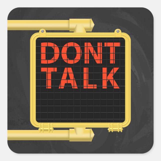 Adesivo Quadrado Sinal Crosswalk de Nova Iorque (Frente)