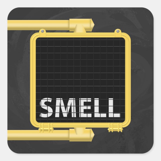 Adesivo Quadrado Sinal Crosswalk de Nova Iorque (Frente)