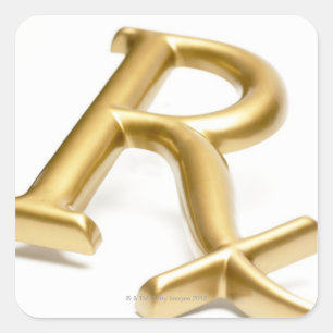 Adesivo Quadrado Sinal da droga de Rx