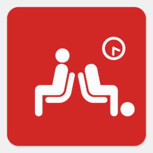 Adesivo Quadrado Sinal de espera longo