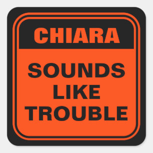 Adesivo Quadrado sinal de estrada laranja Dia de as Bruxas engraçad