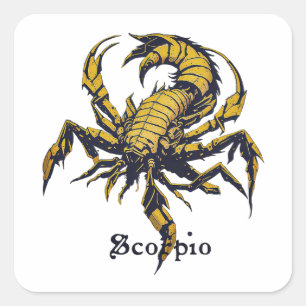 Adesivo Quadrado Sinal de horóscopo Scorpio