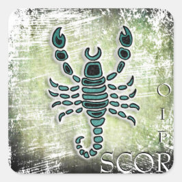 Adesivo Quadrado Sinal de Horóscopo Scorpio