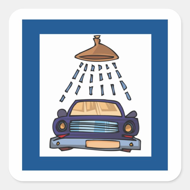 Adesivo Quadrado Sinal de Lave do Carro (Frente)