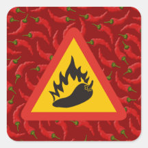 Sinal de perigo de pimenta quente