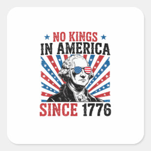Adesivo Quadrado Sinal de Protesto George Washington Sem Reis na Am