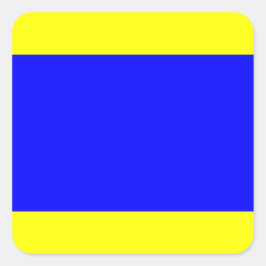 Adesivo Quadrado Sinal de Sinalizador Náutico - Letra D (Delta)