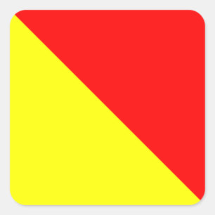 Adesivo Quadrado Sinal de Sinalizador Náutico - Letra O (Oscar)