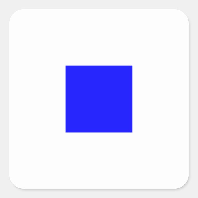 Adesivo Quadrado Sinal de Sinalizador Náutico - Letra S (Sierra) (Frente)