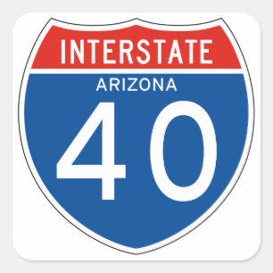 Adesivo Quadrado Sinal de um estado a outro 40 - arizona