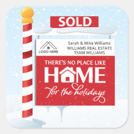 Adesivo Quadrado Sinal de Venda Feriado de Natal Imobiliário